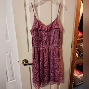 Divided Purple Lace Dress